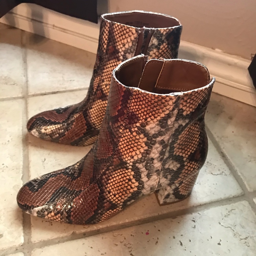Chinese Laundry Snake Skin Booties